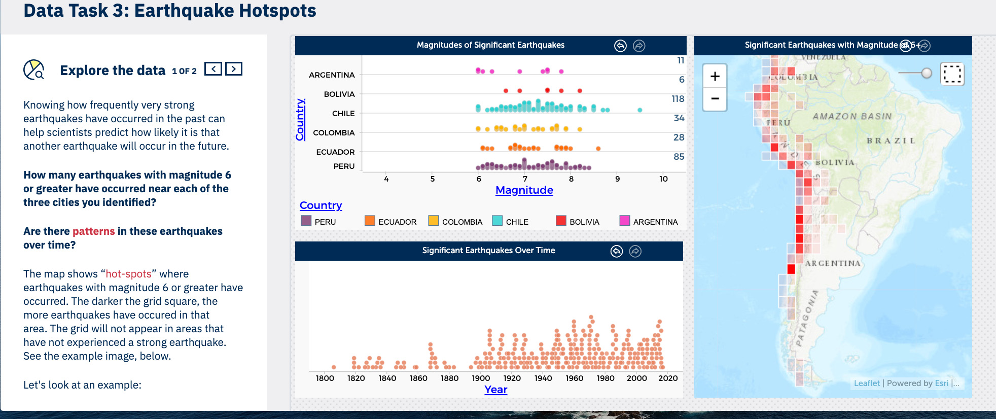 ZiSci-CODAP_earthquake_screen1964x826